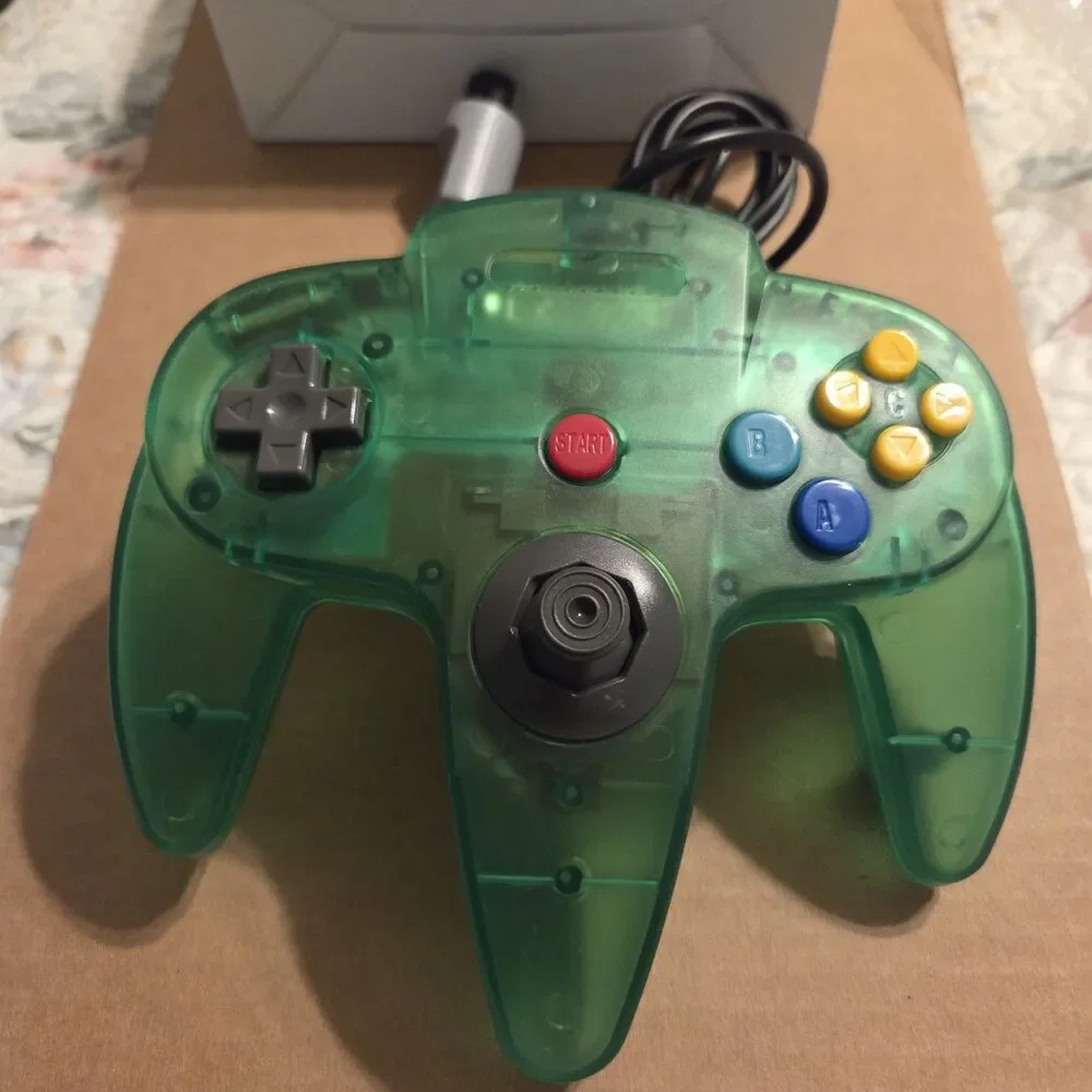 Nintendo 64 Retro Controller Wired Game Controller Joystick Green New